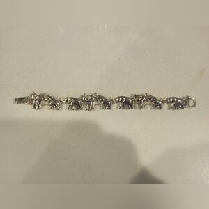 Silver Elephant Charm Bracelet